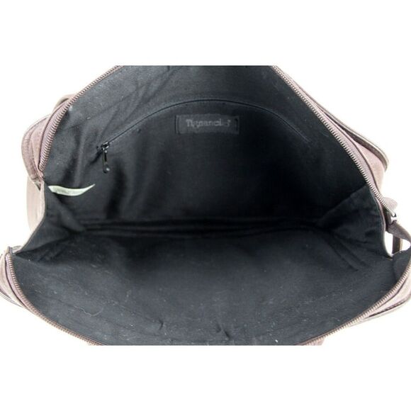 TIGNANELLO BROWN GENUINE LEATHER SHOULDER BAG BUSINESS TOTE HANDBAG HOBO PURSE - Picture 7 of 9